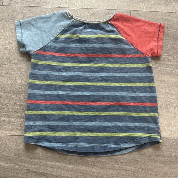 Mud Pie Blue Stripe Jump In The Lake Tee Small 12-18 Months - Picture 4 of 4